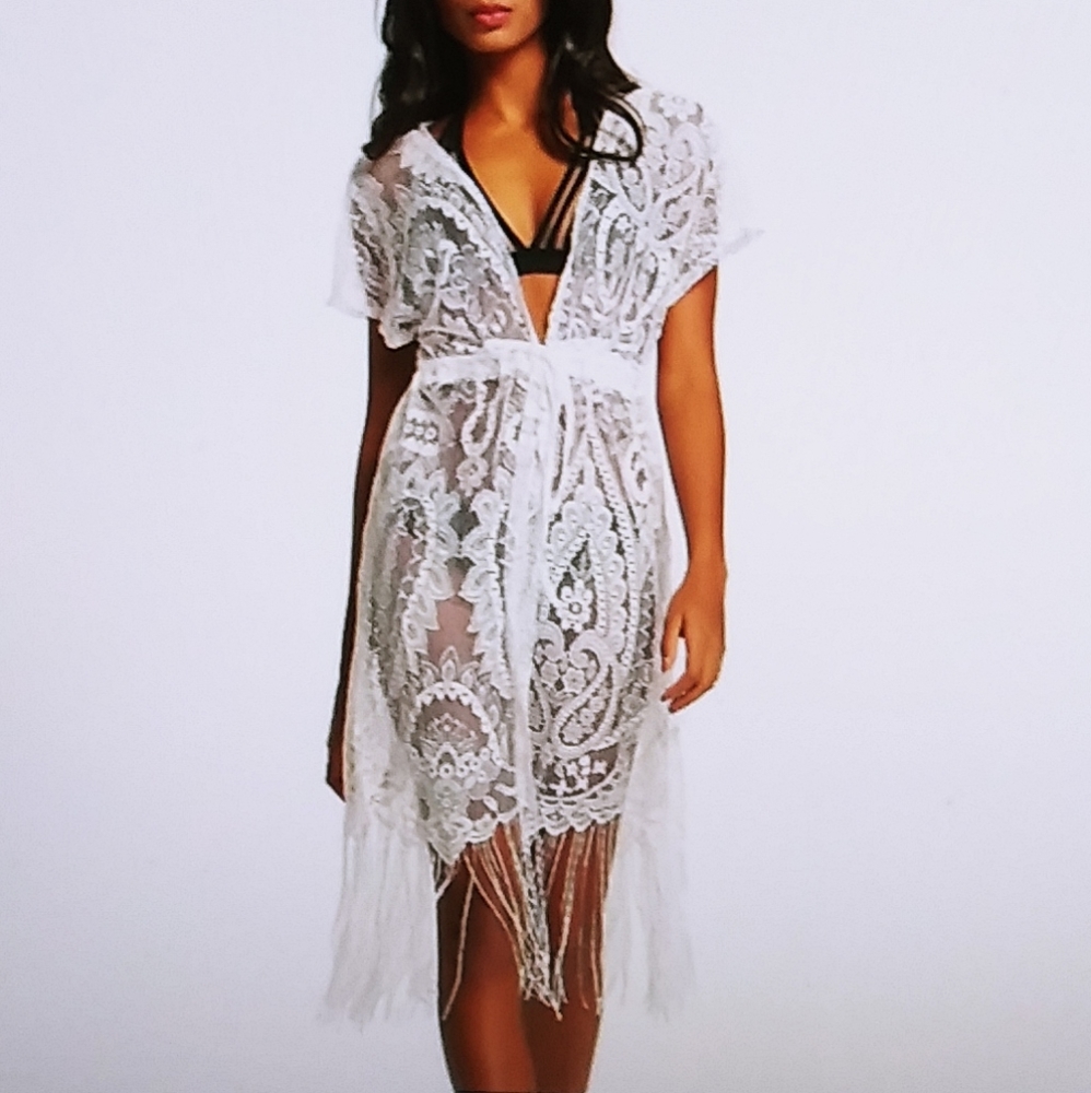 Women's Summer Beach Dress Cover Up Bikini Lace